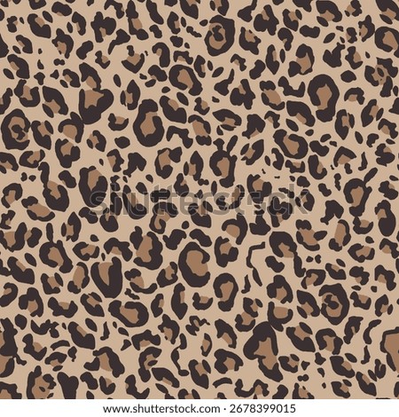 Classic leopard print seamless pattern. Realistic and detailed animal skin vector texture for timeless fashion and decor.