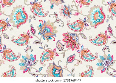 Classic paisley and fine lace pattern, Persian pattern，suitable for textile clothing and wallpaper design, invitation design