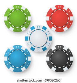 Classic Poker Chips Colored Poker Game Stock Illustration 699020263 ...