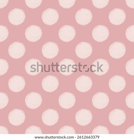 classic polka dots seamless pattern on pink background. textured surface pattern design for fabric, textile, wallpaper, wrapping paper, and print