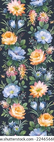 Classic Popular Flower Seamless pattern background.Perfect for wallpaper, fabric design, wrapping paper, surface textures, digital paper.