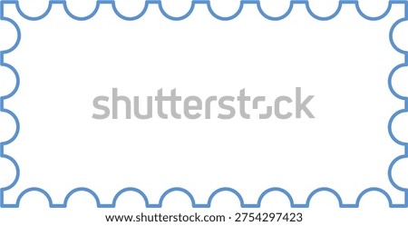 Classic Postal Stamp Frame With Perforated Border