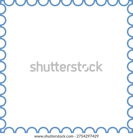 Classic Postal Stamp Frame With Perforated Border