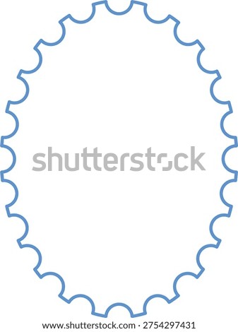 Classic Postal Stamp Frame With Perforated Border