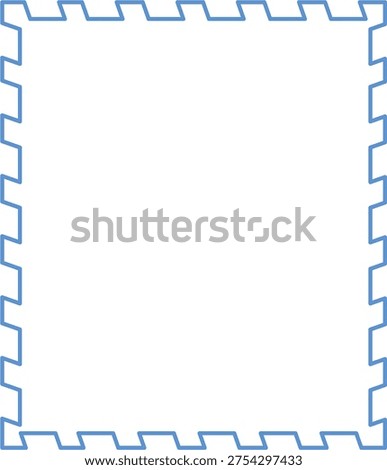 Classic Postal Stamp Frame With Perforated Border