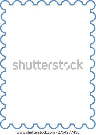 Classic Postal Stamp Frame With Perforated Border
