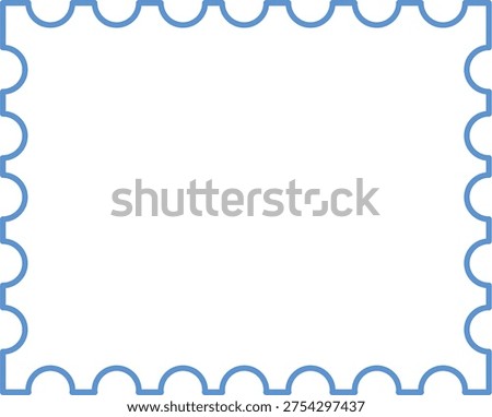 Classic Postal Stamp Frame With Perforated Border