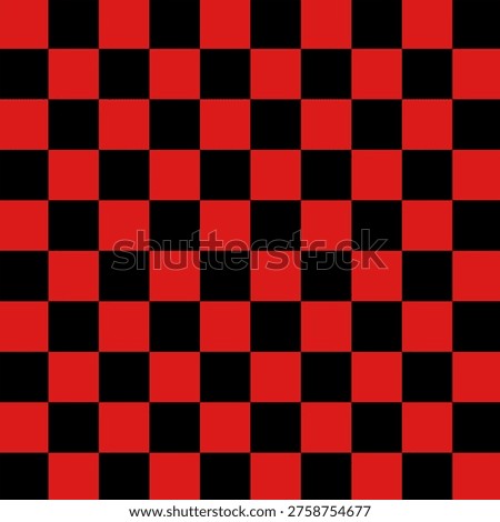 A classic retro checkerboard pattern featuring a bold black and red grid. This timeless design evokes a 1950s diner aesthetic, vintage racing flags, and mod culture. Ideal for nostalgic backgrounds, pop-art projects, or high-contrast floor textures.