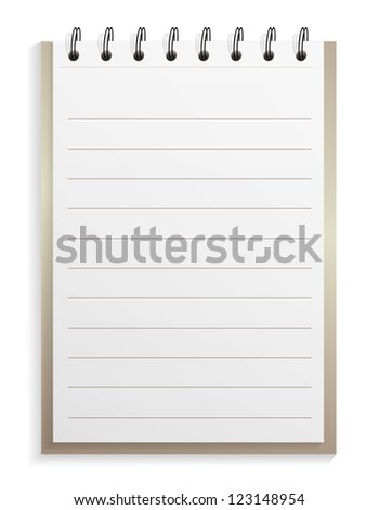 Classic spiral lined notepad, jpeg version