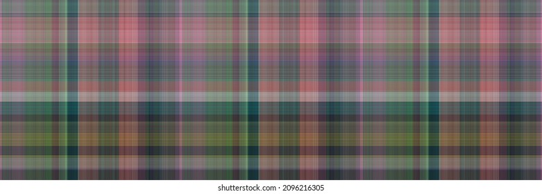 Classic Winter Tartan Plaid Seamless Edging Border. Modern Gingham Checker Trim Background. Woven Scottish Masculine Tweed Effect Ribbon Banner. 