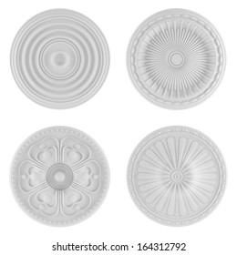 Classical Architecture Elements. Ceiling Plates