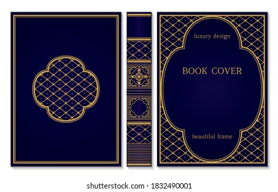 Classical Book Cover Spine Design Vintage Stock Vector (Royalty Free ...