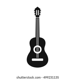 Classical guitar icon in simple style on a white background  illustration