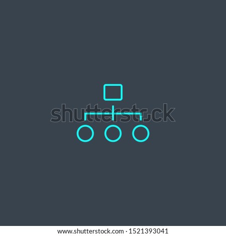 Classification concept blue line icon. Simple thin element on dark background. Classification concept outline symbol design. Can be used for web and mobile UI/UX