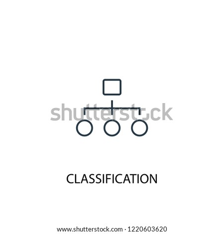 Classification concept line icon. Simple element illustration. Classification concept outline symbol design. Can be used for web and mobile UI/UX