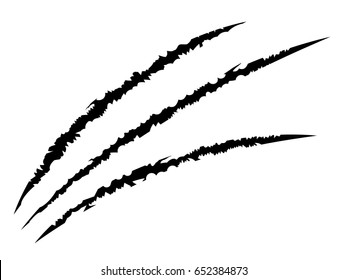 Claw Scratchon White Backgroundblack Claw Scatch Stock Illustration ...