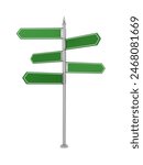 Clean blank of road sign on white background. 3d illustration