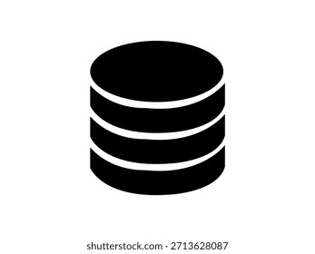 Clean data icon representing organized information, digital storage, and analytics for modern technology and business use.
