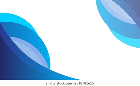 A clean and elegant blue wave visiting card template, ideal for modern businesses and personal branding. - Powered by Shutterstock