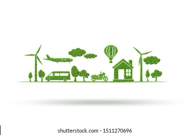 Clean energy and environment - 3d rendering