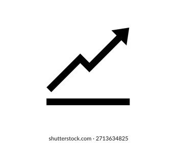 Clean graph icon representing data analysis, trends, statistics, and business performance insights.