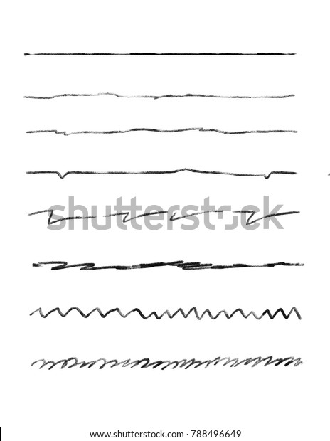 Clean minimalistic underline brush strokes\
isolated on white\
background.