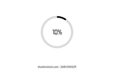 A clean, modern circular progress indicator displays 70% completion with a dark segment against a bright white backdrop.