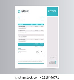 Clean And Modern Invoice Template