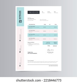 Clean And Modern Invoice Template