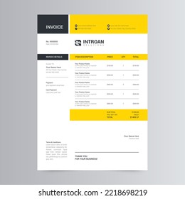 Clean And Modern Invoice Template