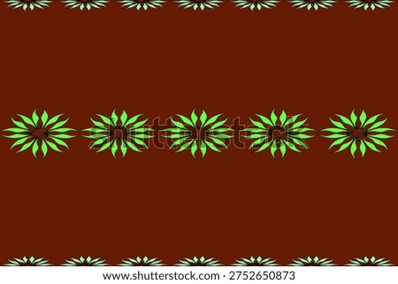 A clean and modern seamless pattern featuring a central citron-yellow geometric mandala and intricate corner lattice frames on a refreshing seafoam green background.