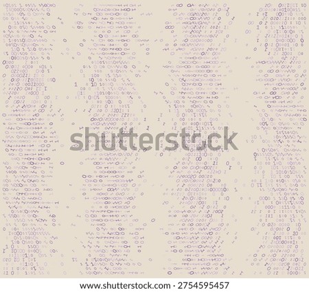 A clean and organized distribution of binary digits arranged in distinct vertical columns. This rhythmic pattern illustrates the concepts of data synchronization and parallel processing within a high-speed networking environment.