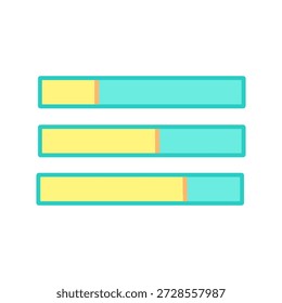 Clean outline illustration of a loading progress bar, ideal for dashboards, presentations, and project management visuals.