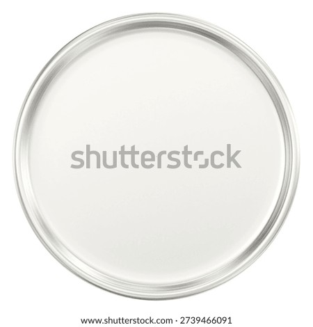 Clean overhead studio shot of an empty circular aluminum baking pan or pizza tray isolated on a pure white background.