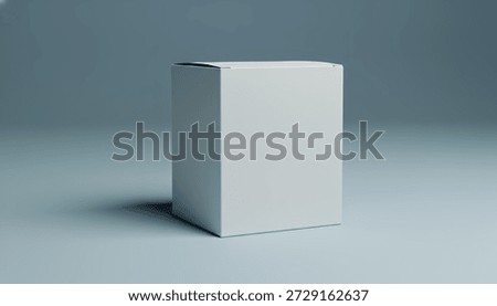 Clean packaging mockup with empty box and simple background. Perfect for commercial product design use.Suitable for advertising and marketing presentations.