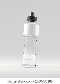 Clean Plastic Energy Drink Bottle, Soda, Juice, Lemonade Mockup, 3D Illustration 