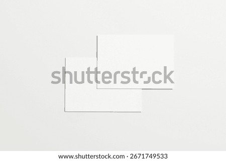 Clean Postcard White with Realistic Shadow