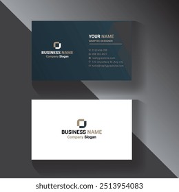 Clean professional business card template - Powered by Shutterstock