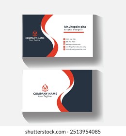 Clean professional business card template - Powered by Shutterstock