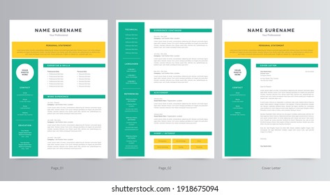 Clean And Professional Resume, CV Template Design
