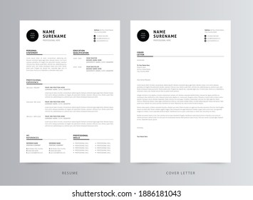 Clean Resume, CV, And Cover Letter Template Design - Powered by Shutterstock