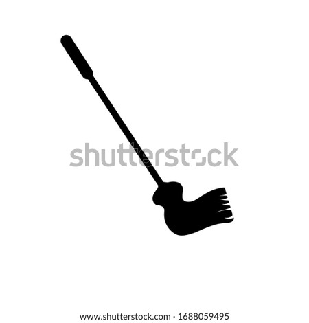 Cleaning, mop icon
flat image