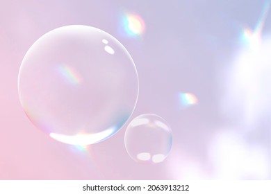 Clear bubbles aesthetic pink background
