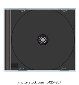 Clear Music Cd Case With Black Plastic And Copyspace