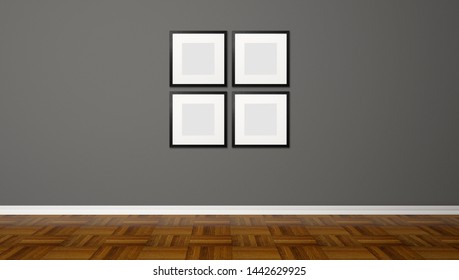 Clear Picture Frames Template Wall 3d Stock Illustration 1442629925 ...