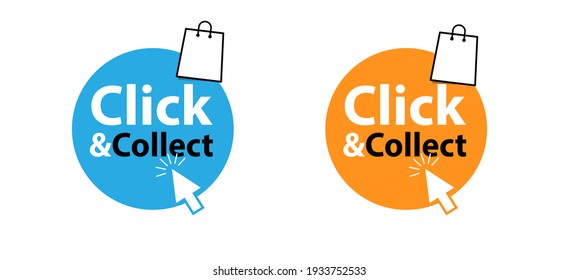 Click Collect Button Symbol Stock Illustration 1933752533 | Shutterstock
