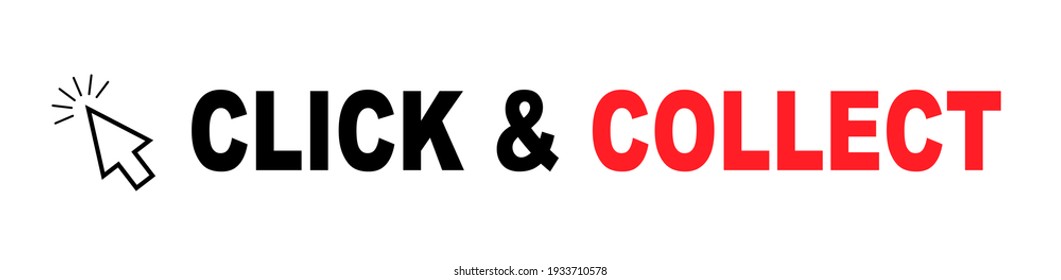 Click Collect Online Shopping Icon Symbol Stock Illustration 1933710578 ...