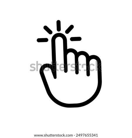 click cursor icon in black and white