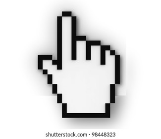 Click Symbol Isolated On White Background Stock Illustration 98448323 ...