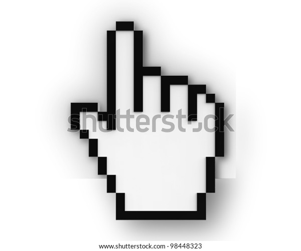 Click Symbol Isolated On White Background Stock Illustration 98448323 ...